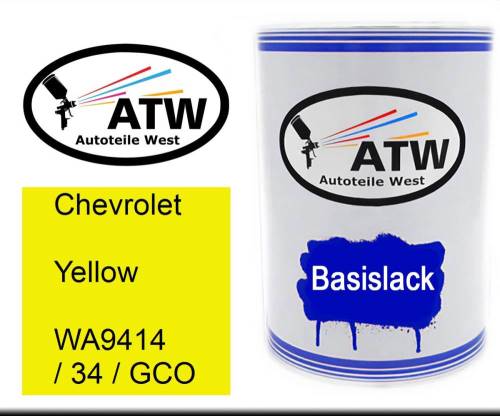 Chevrolet, Yellow, WA9414 / 34 / GCO: 500ml Lackdose, von ATW Autoteile West.